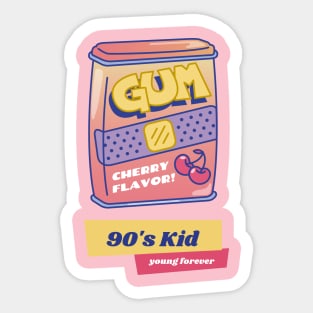 90's Kid Retro Bubblegum Can Sticker
